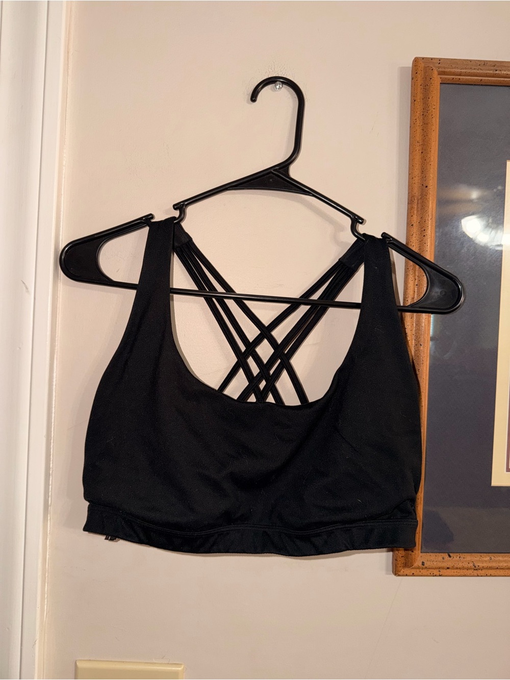 Victoriaβs Secret Black Strappy Back Sports Bra - Women Intimates & Sleepwear